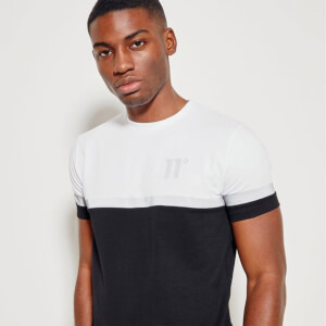Men's Colour Block T-Shirt - Black/White/Silver Reflective