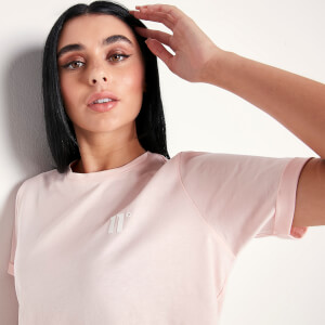11 Degrees Womens Core Cropped T-Shirt – Chalk Pink