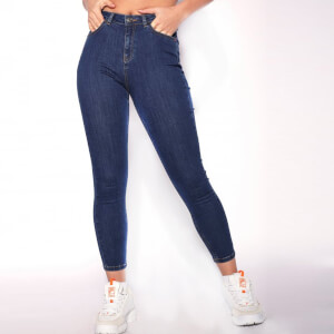 Women's High Waisted Super Skinny Jeans - Indigo Wash