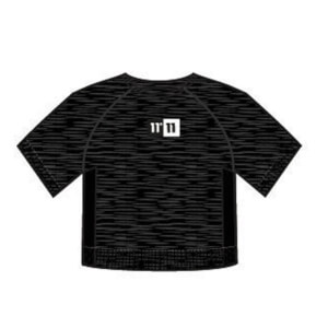 Women's Seamless Cropped T-Shirt - Black Marl/Black