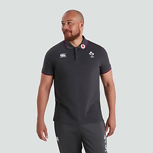 Grey Canterbury England Rugby RFU Men's T43 Pale Polo Shirt New Small 