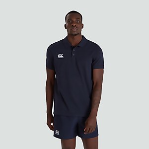 Irlande Rugby Canterbury Homme Coton Pique Polo Shirt-Bleu marine-Neuf 