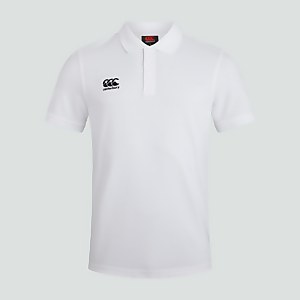 New White Canterbury CCC Bayonne Rugby Kid's Club Polo Shirt 