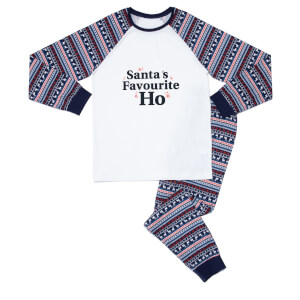 Santa's Fave Unisex Pyjama Set - Blue White Pattern from I Want One Of Those
