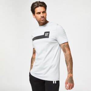 11 Degrees Chest Print Short Sleeve T-Shirt – Titanium Grey