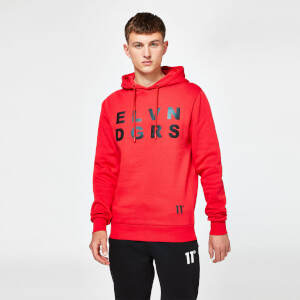 11 Degrees Graphic Pullover Hoodie – Goji Berry Red