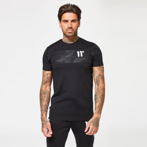 Cut & Sew Muscle Fit Short Sleeve T-Shirt – Black