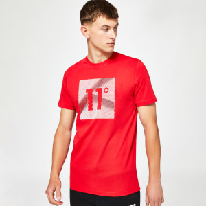 3D Linear Gradient Short Sleeve T-Shirt – Goji Berry Red