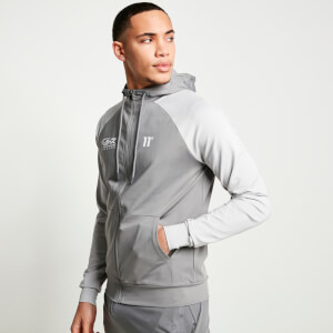 11 Degrees Archie H Cut And Sew Poly Track Top – Shadow Grey / Vapour Grey