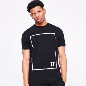 11 Degrees Eleven Box Back Print T-Shirt – Black