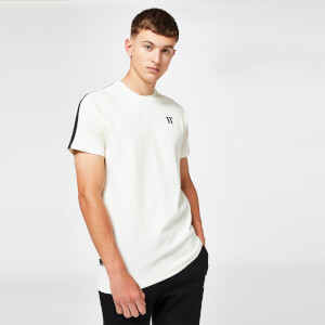 11 Degrees Oversized Taped Short Sleeve T-Shirt - Coconut White
