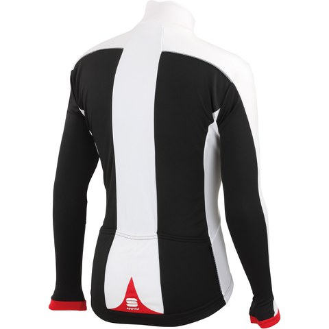 Sportful Force Thermal Long Sleeve Jersey - Black/White/Red | ProBikeKit UK