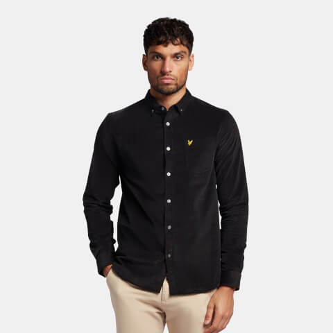 Men's Needlecord Shirt - Jet Black