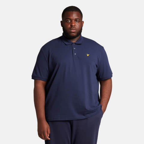 Men's Plain Polo Shirt - Navy - Plus