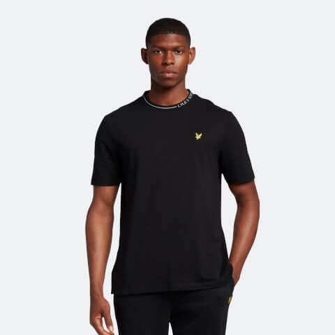 Men's Branded Ringer T-shirt - Jet Black