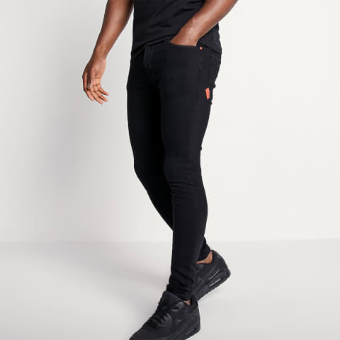 Men's Sustainable Stretch Jeans Skinny Fit - Jet Black Wash