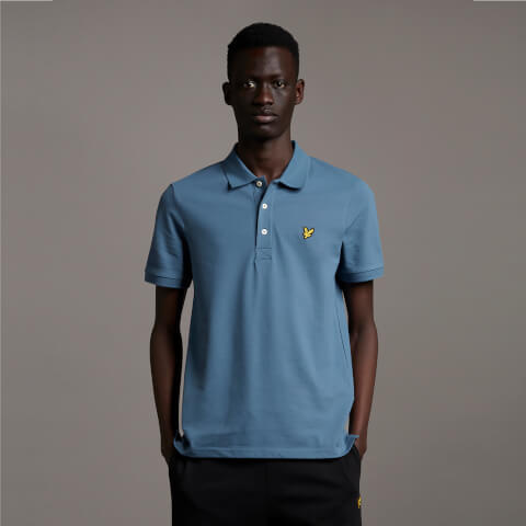 Men's Plain Polo Shirt - Slate Blue