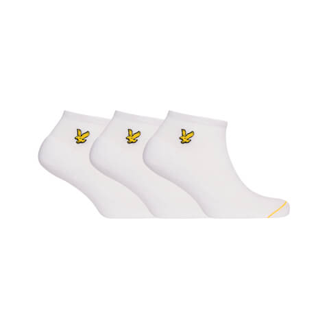 Men's 3 Pack Ankle Socks - Ross - Bright White