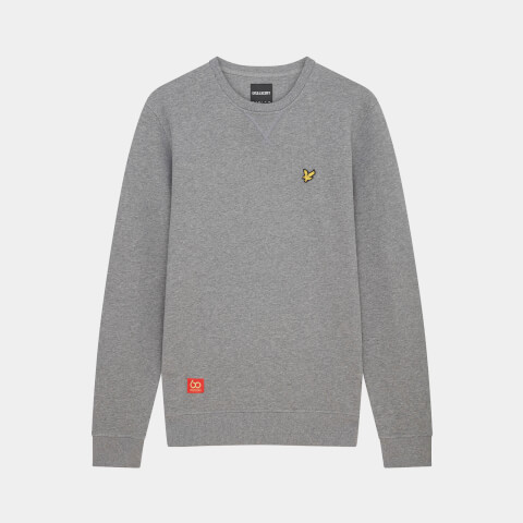 Panini Embroidered Sweatshirt - Mid Grey Marl