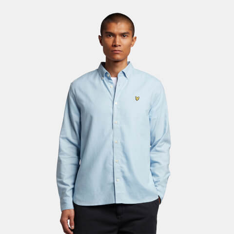 Men's Cotton Linen Shirt - Light Blue