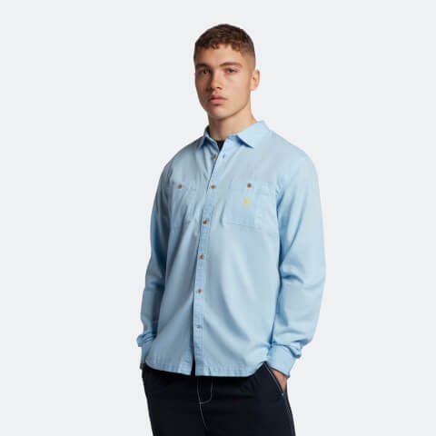 Men's Archive Slub Cotton Shirt - Blue Water