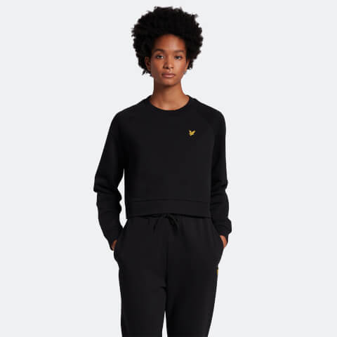 Women's Cropped Sweatshirt - Jet Black