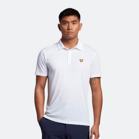 Men's Jacquard Polo Shirt - White