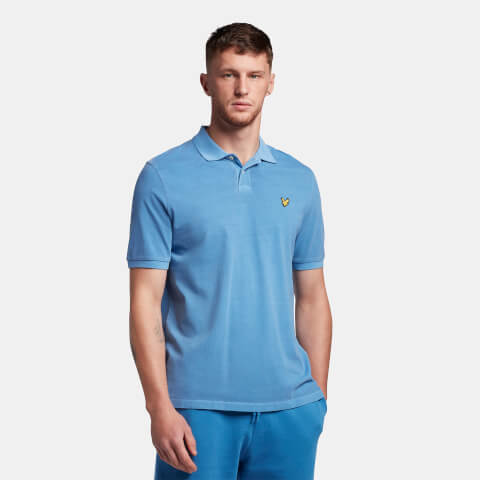 Men's Washed Polo Shirt - Spring Blue
