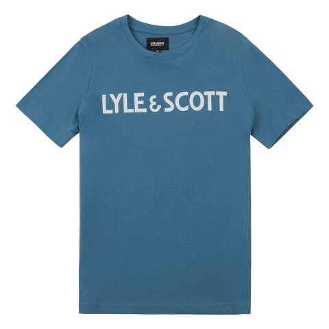 Lyle & Scott Kids Text Tee - Bluestone