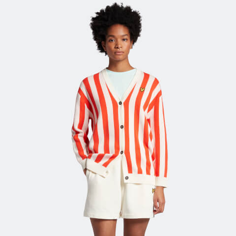 Women's Striped Cardigan - Ecru