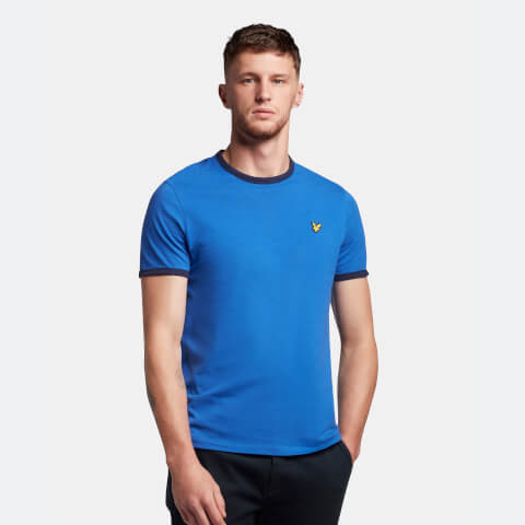 Men's Ringer T-Shirt - Electric Cobalt/ Navy