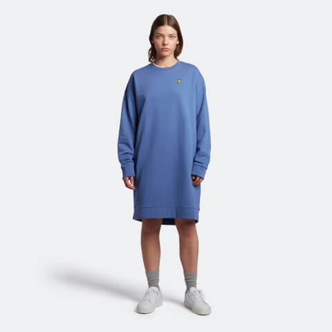 Women's Sweatshirt Dress - Faded Cobalt