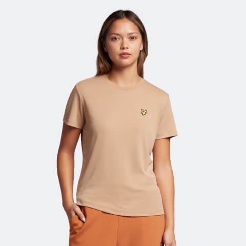 Women's Ribbed Cupro T-Shirt - Warm Tan