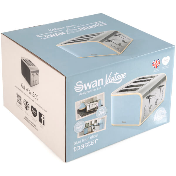 Swan ST17010BLN 4 Slice Toaster Blue IWOOT