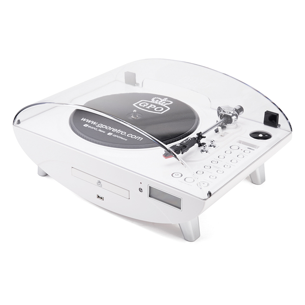 GPO Retro Jive 3 Speed Record Player with CD and MP3 White IWOOT