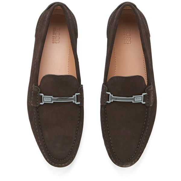 BOSS Hugo Boss Men's Flarro Suede Loafers - Dark Brown Clothing ...