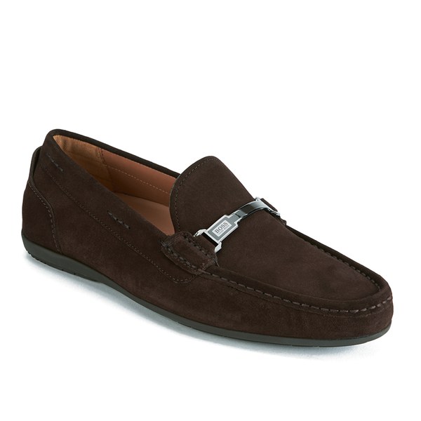 BOSS Hugo Boss Men's Flarro Suede Loafers - Dark Brown Clothing ...