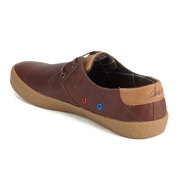 Barbour Men's Steve Mcqueen Randall Quilt Shoes Dark Tan Free UK