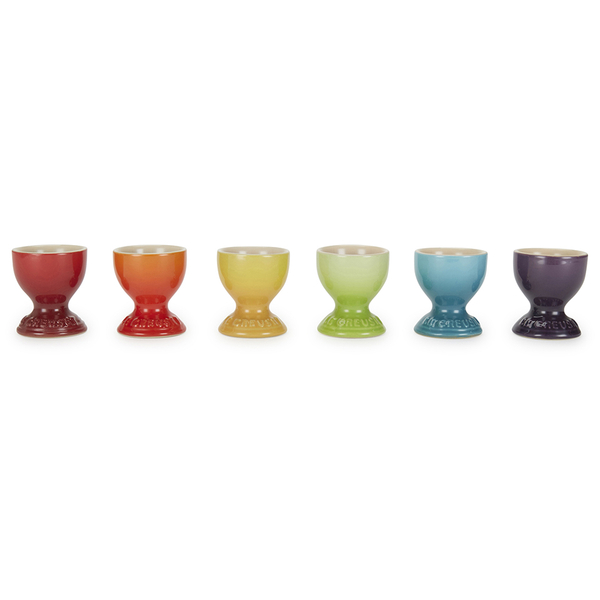 Le Creuset Stoneware Rainbow Egg Cups (Set of 6) - Multi - Free UK ...