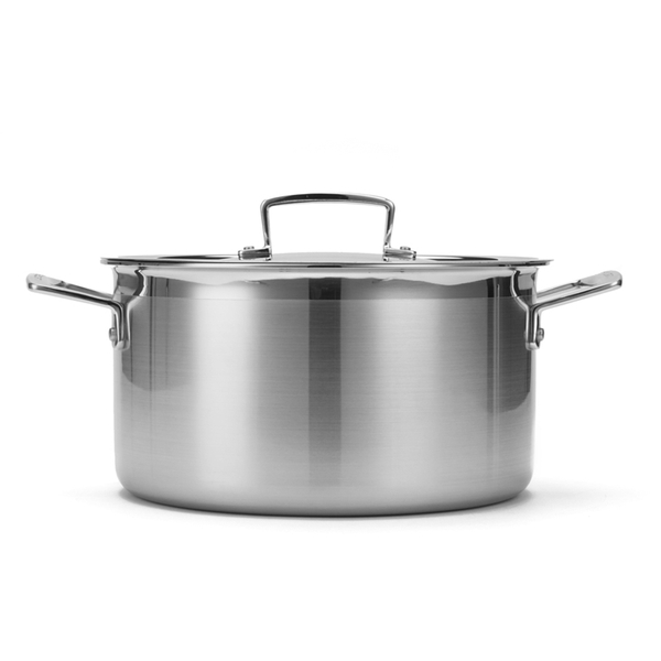 Le Creuset 3Ply Stainless Steel Deep Casserole Dish with Lid 24cm