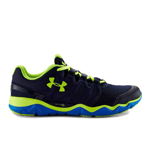 blue and yellow under armor shoes