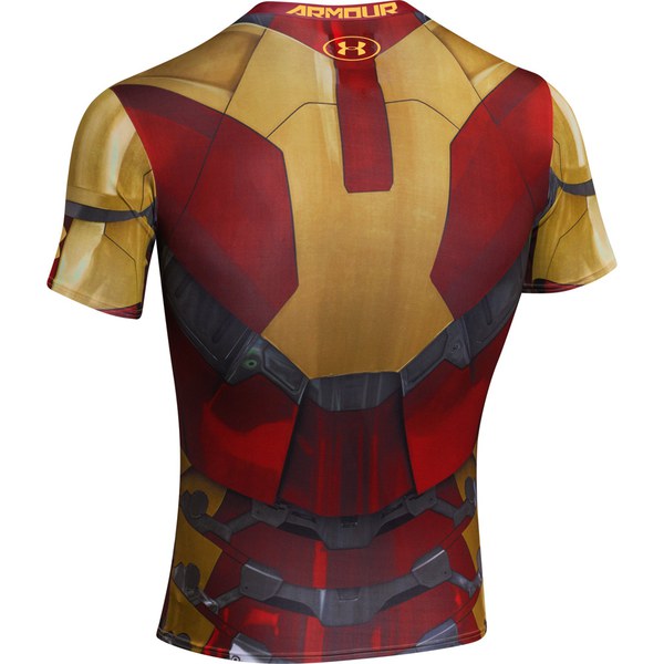 Under Armour Men's Iron Man 2 Compression Short Sleeved T-Shirt - Gold ...