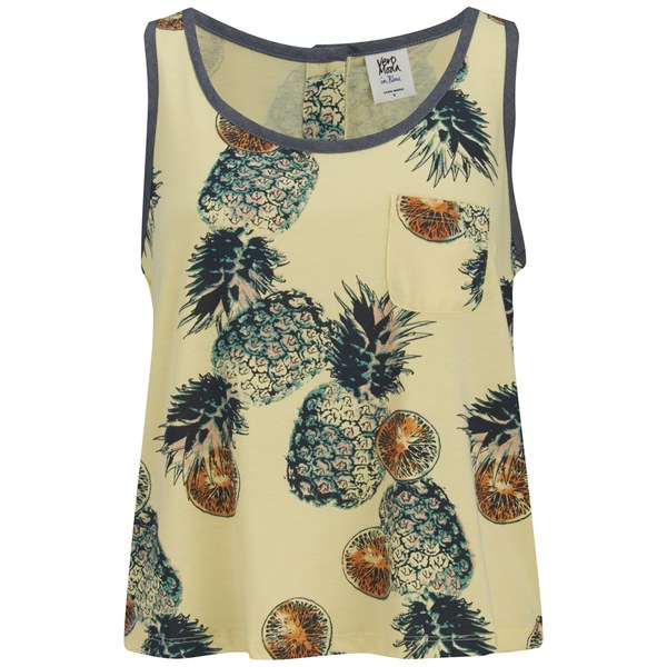 Vero Moda Women's Pineapple Print Vest Top - French Vanilla Womens ...
