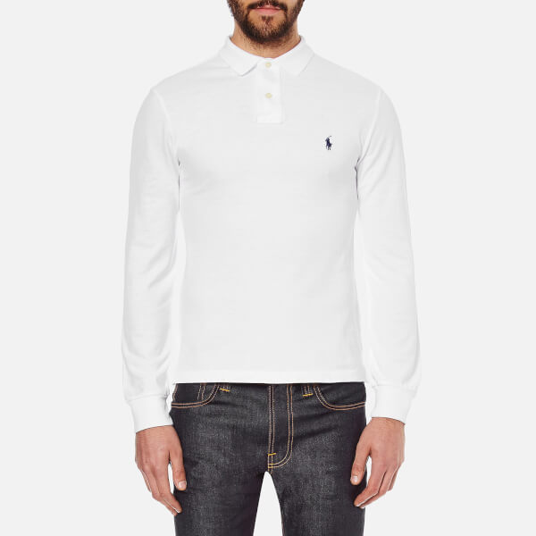 long sleeve ralph lauren polo white