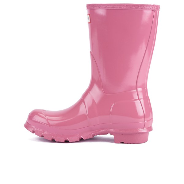 Womens Boots Hunter Original Short Gloss Rhodonite Pink Womens Boots Hunter Original Short Gloss Rhodonite Pink