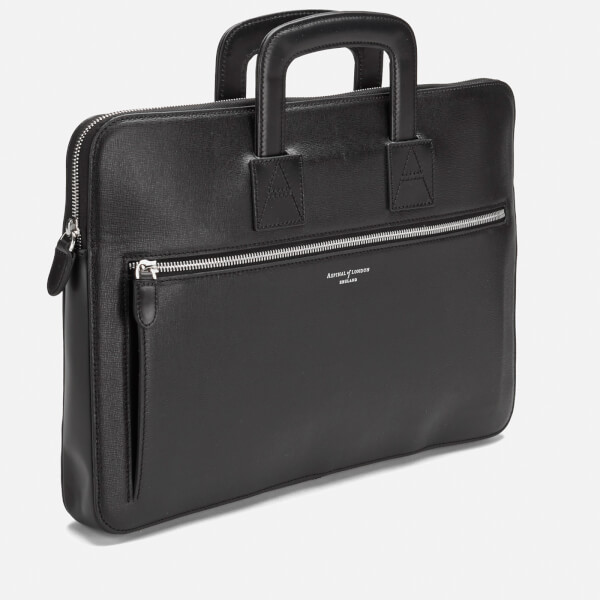 Aspinal of London Men's Connaught Document Case - Black - Free UK ...