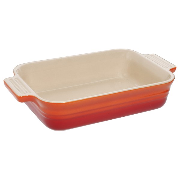 Le Creuset Stoneware 19cm Shallow Rectangular Dish 0.6L Volcanic