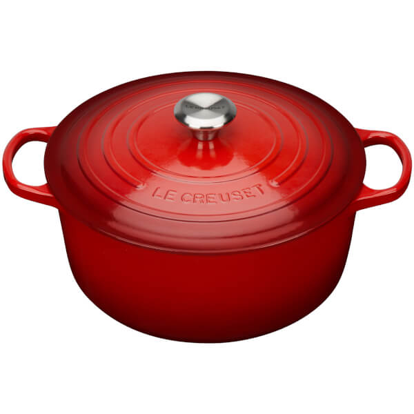 Le Creuset Signature Cast Iron 20cm Round Casserole Dish 2 4l Le Creuset Signature Cast Iron 20cm Round Casserole Dish 2 4l Cerise Image