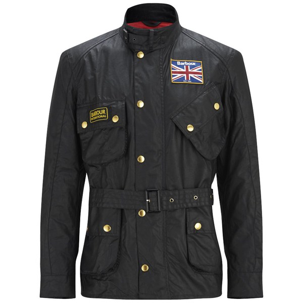 Barbour International Men's Union Jack International Coat - Black ...
