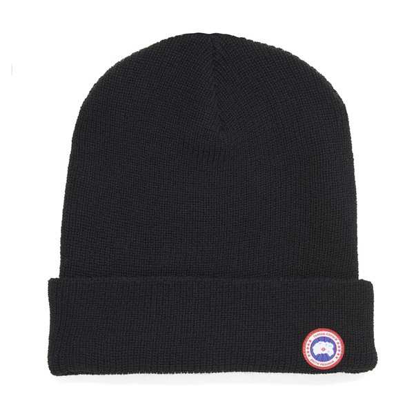 Canada Goose Men's Merino Wool Beanie Hat - Black - Free UK Delivery